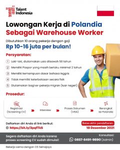 Read more about the article Lowongan Kerja di Polandia Sebagai Warehouse Worker